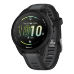 Garmin - Forerunner 165 GPS Smartwatch 43 mm Fiber-Reinforced Polymer - Black/Slate Gray